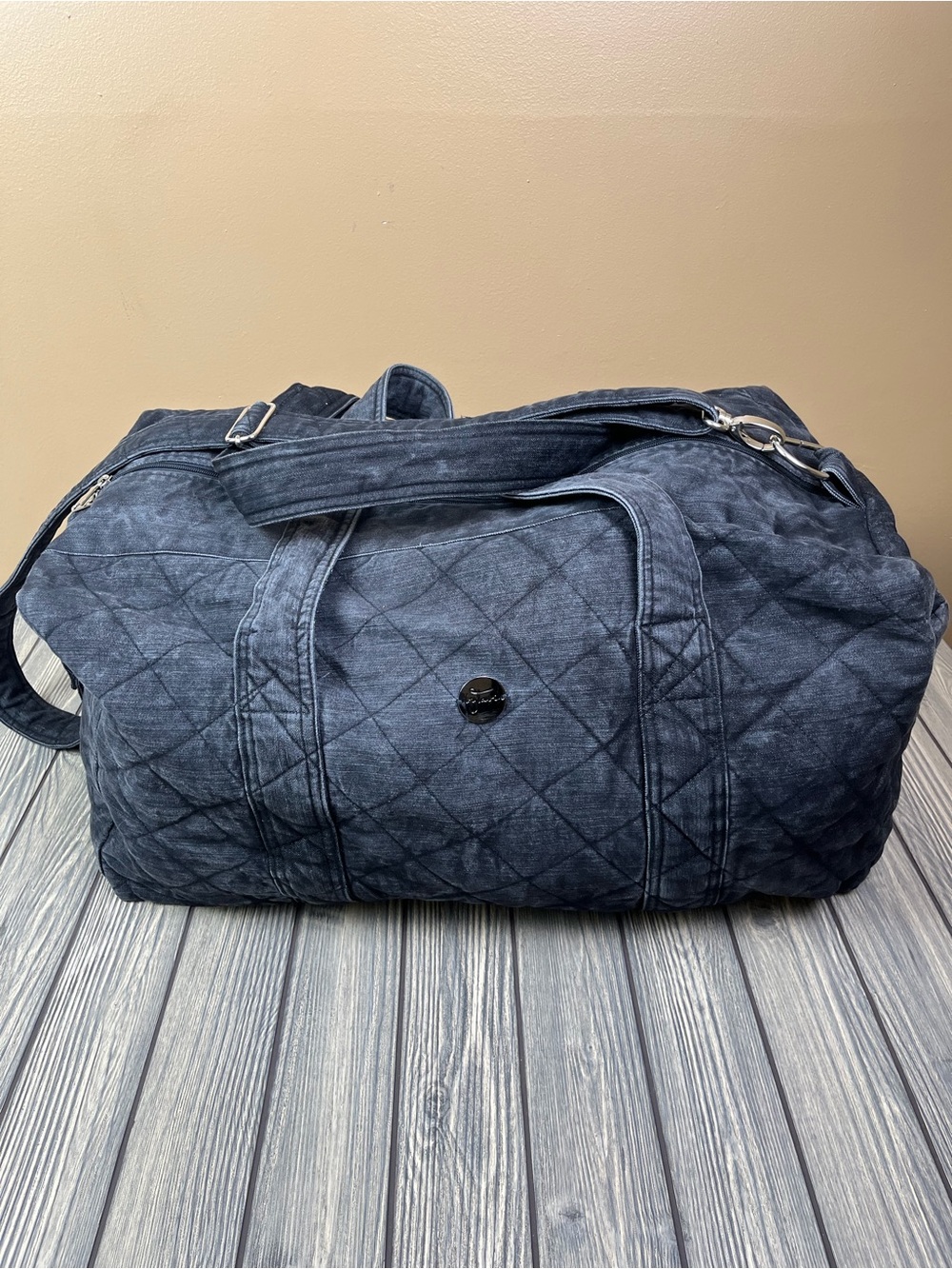 by TAVI Black Quilted Duffle Bag